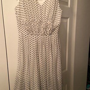 White Polka Dot Julia Jordan Dress